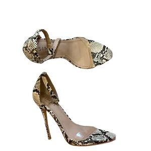 Elegant Snake Print Heels